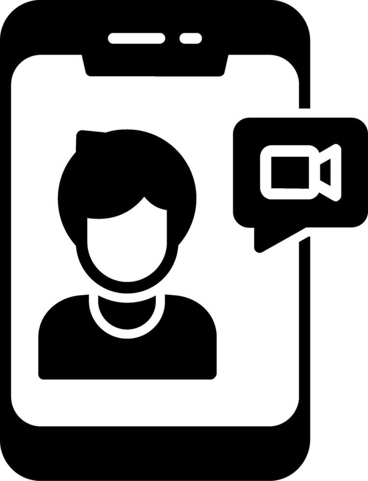 icono de vector de videollamada