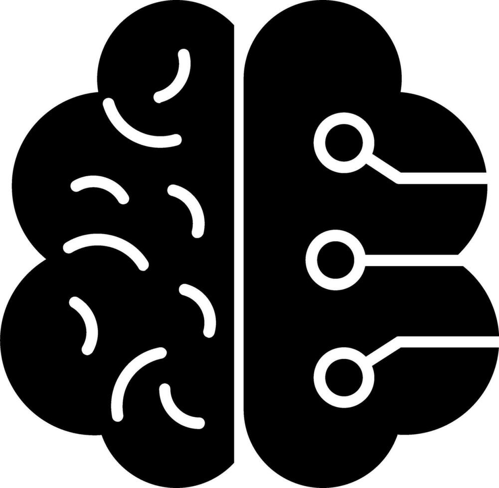 icono de vector de inteligencia artificial