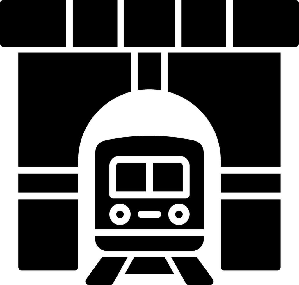 icono de vector de túnel