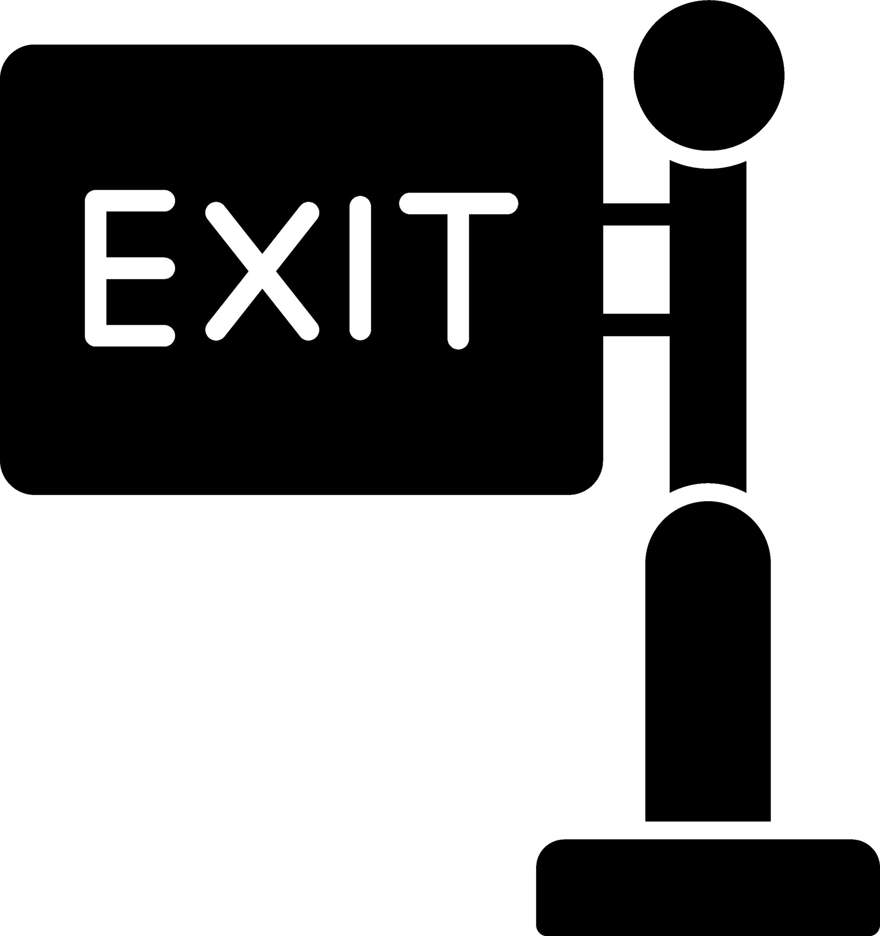 Exit Sign Vector Icon 30977313 Vector Art at Vecteezy