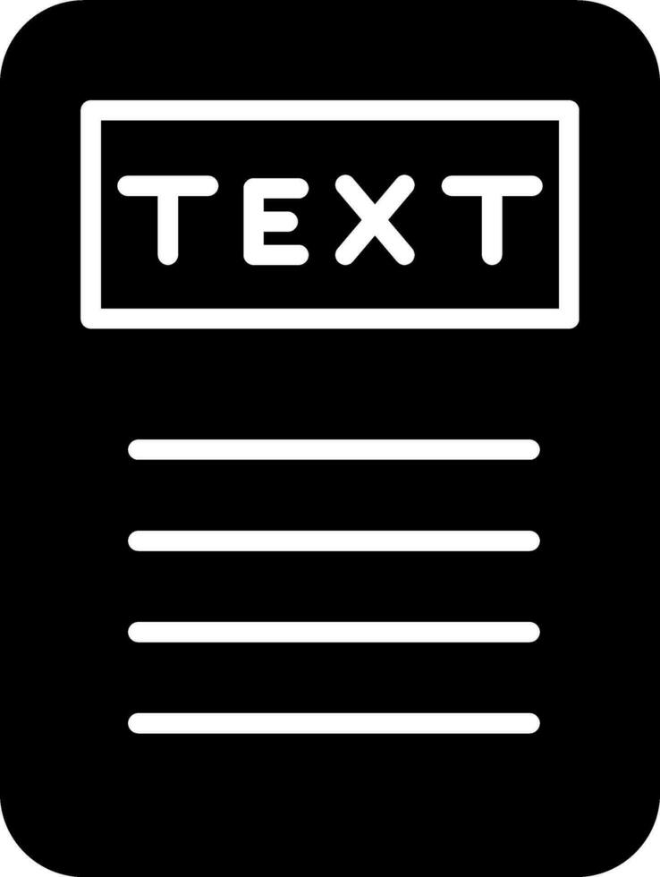 icono de vector de texto