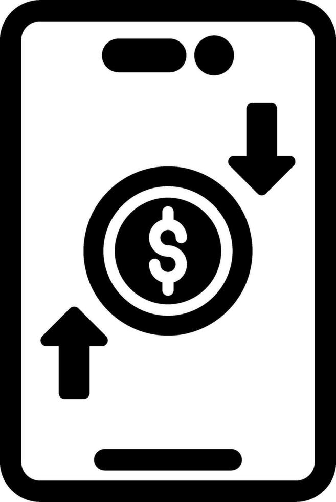 en línea dinero transferir vector icono