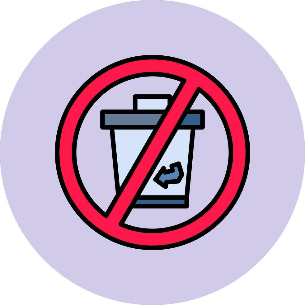 No Disposable Vector Icon