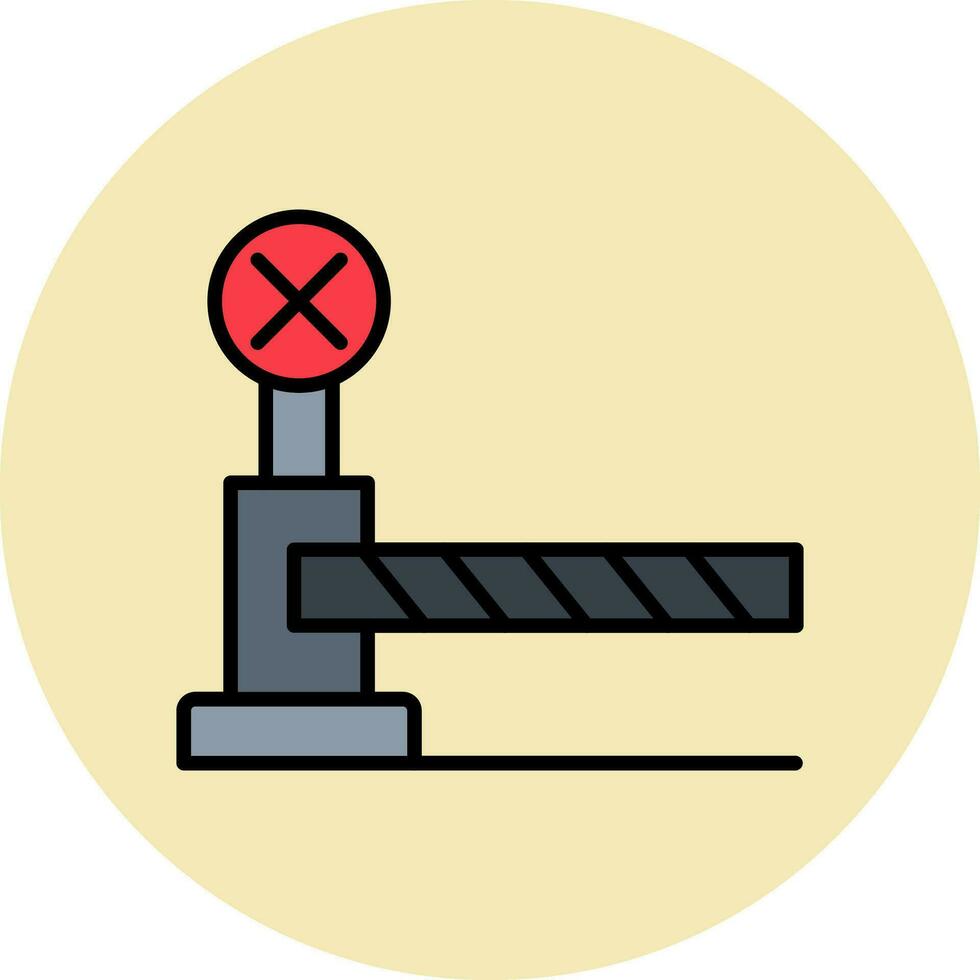 Level Crossing Vector Icon