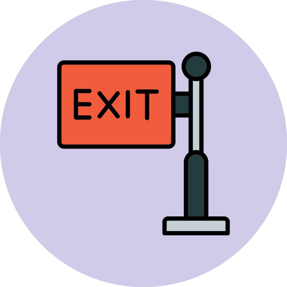 Exit Sign Vector Icon