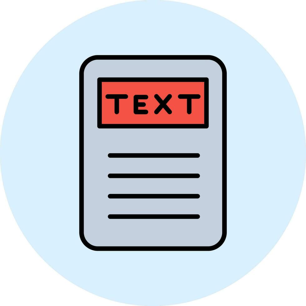 Text Vector Icon