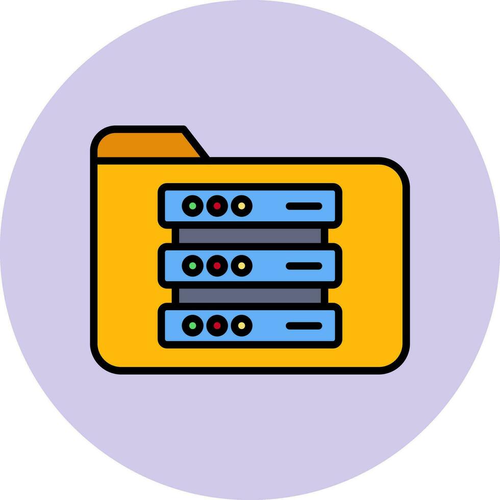 icono de vector de almacenamiento de archivos