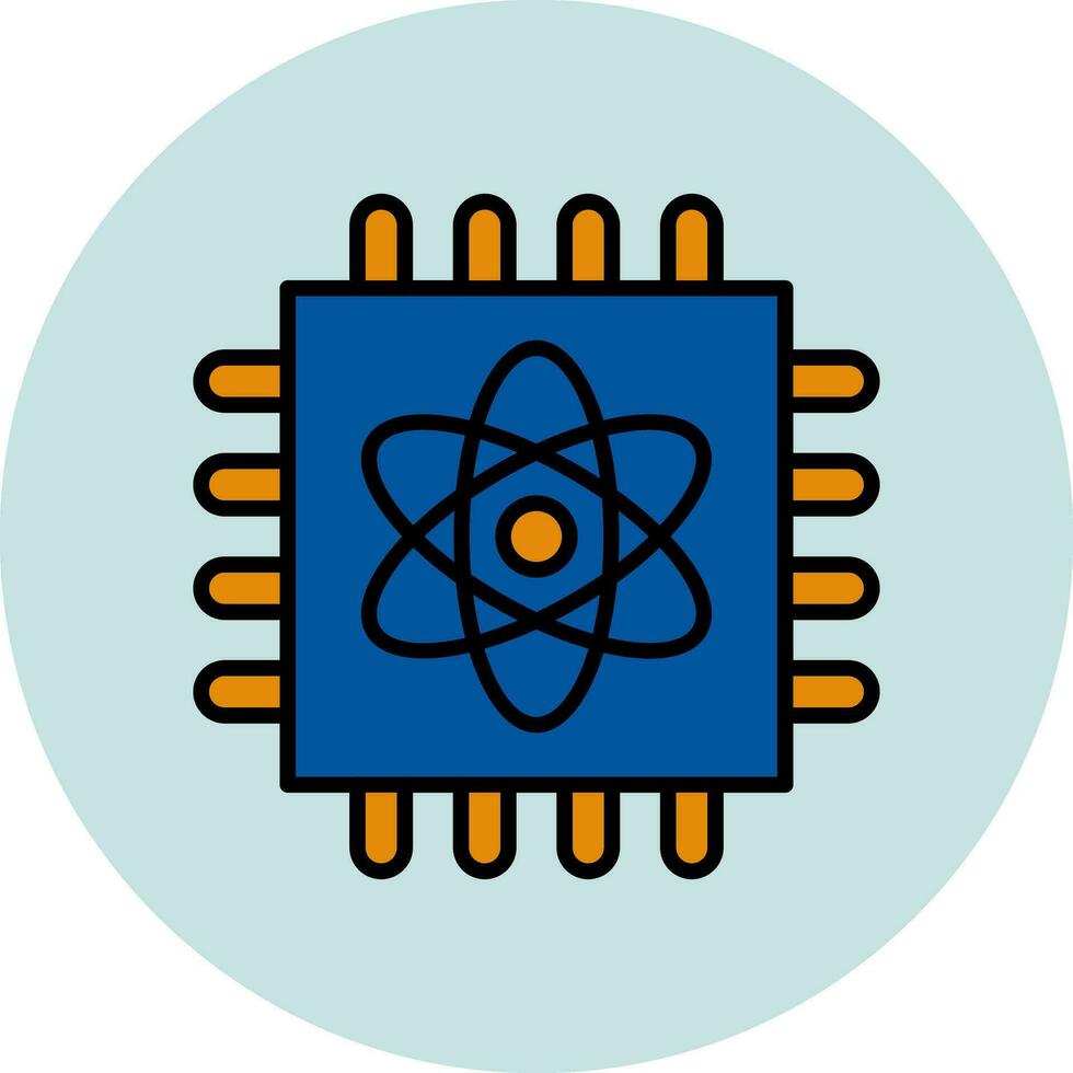 Quantum Computing Vector Icon