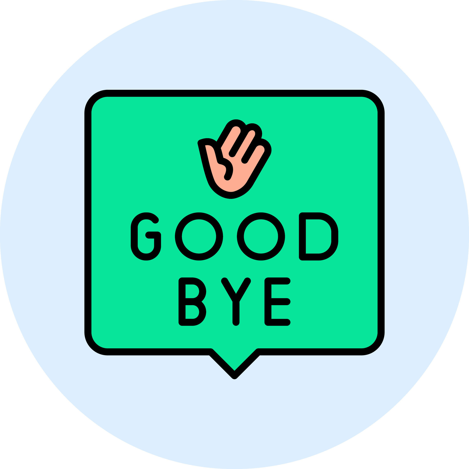 Good Bye Vector Icon 30978237 Vector Art at Vecteezy