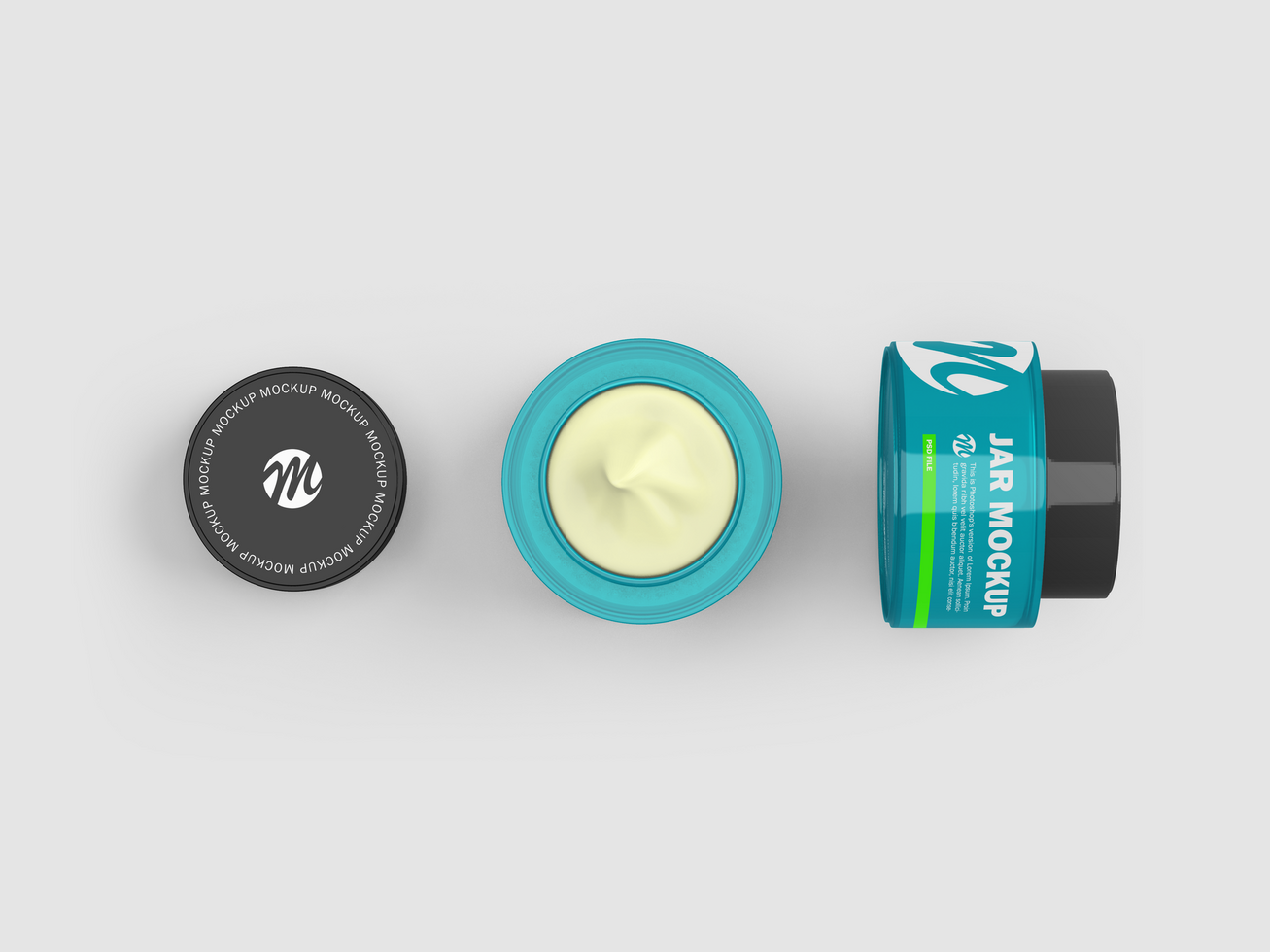 Blank Jar with cream psd