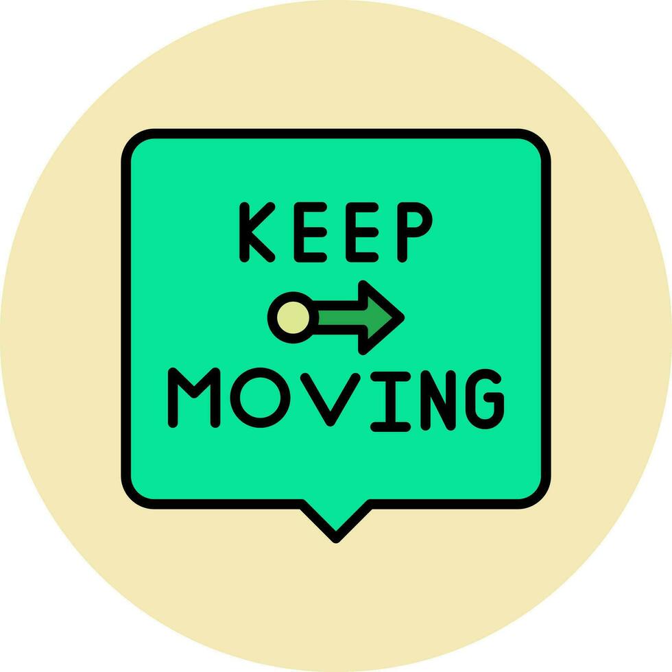 Keep Moving Vector Icon