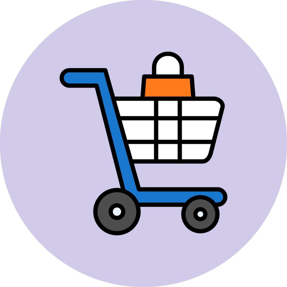 icono de vector de carrito de compras