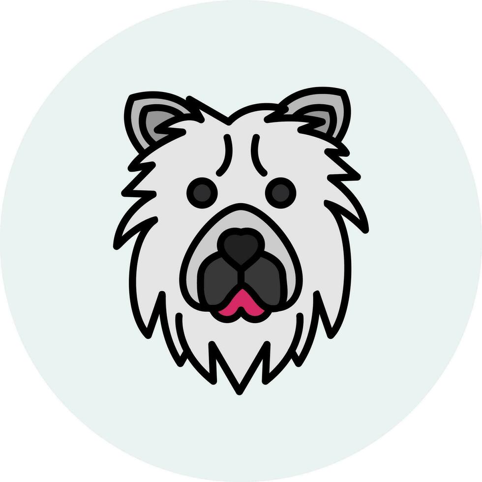 perro chino perro chino vector icono