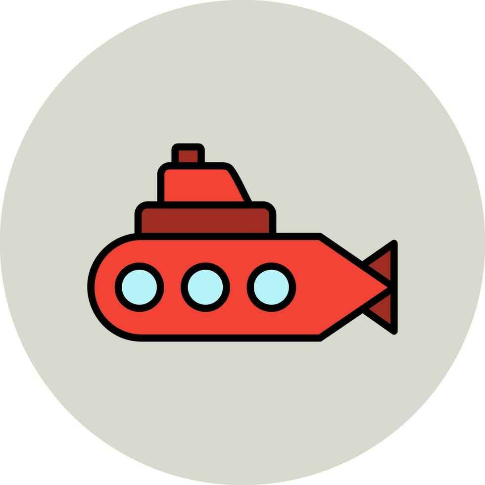 icono de vector submarino