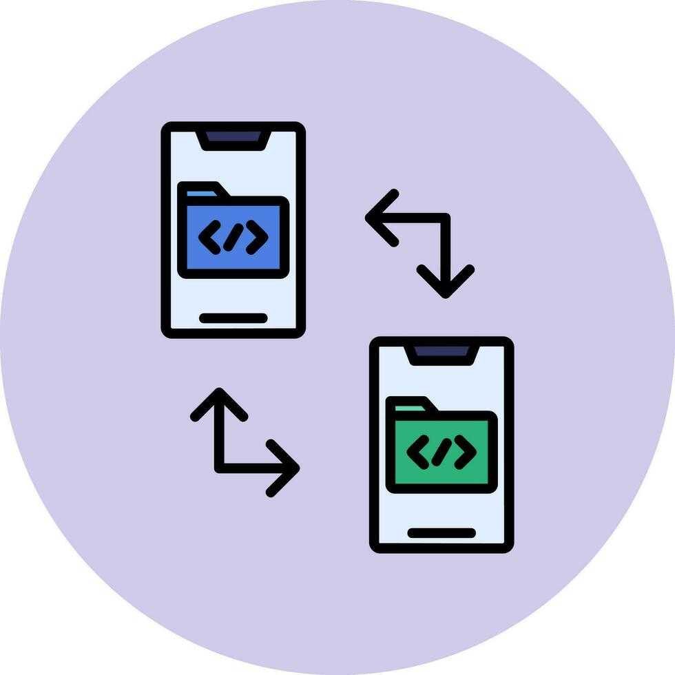 icono de vector de transferencia de datos