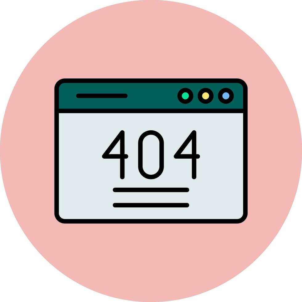 icono de vector de error 404