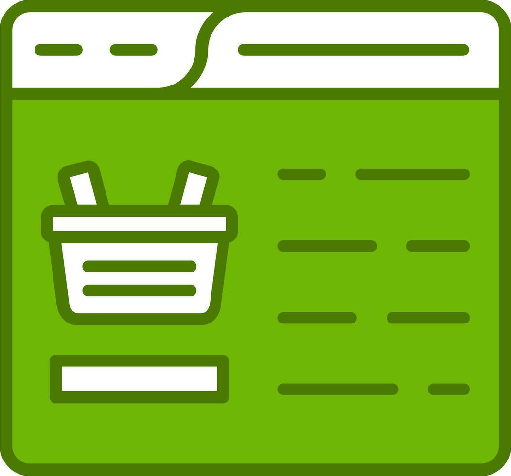 icono de vector de compras en línea