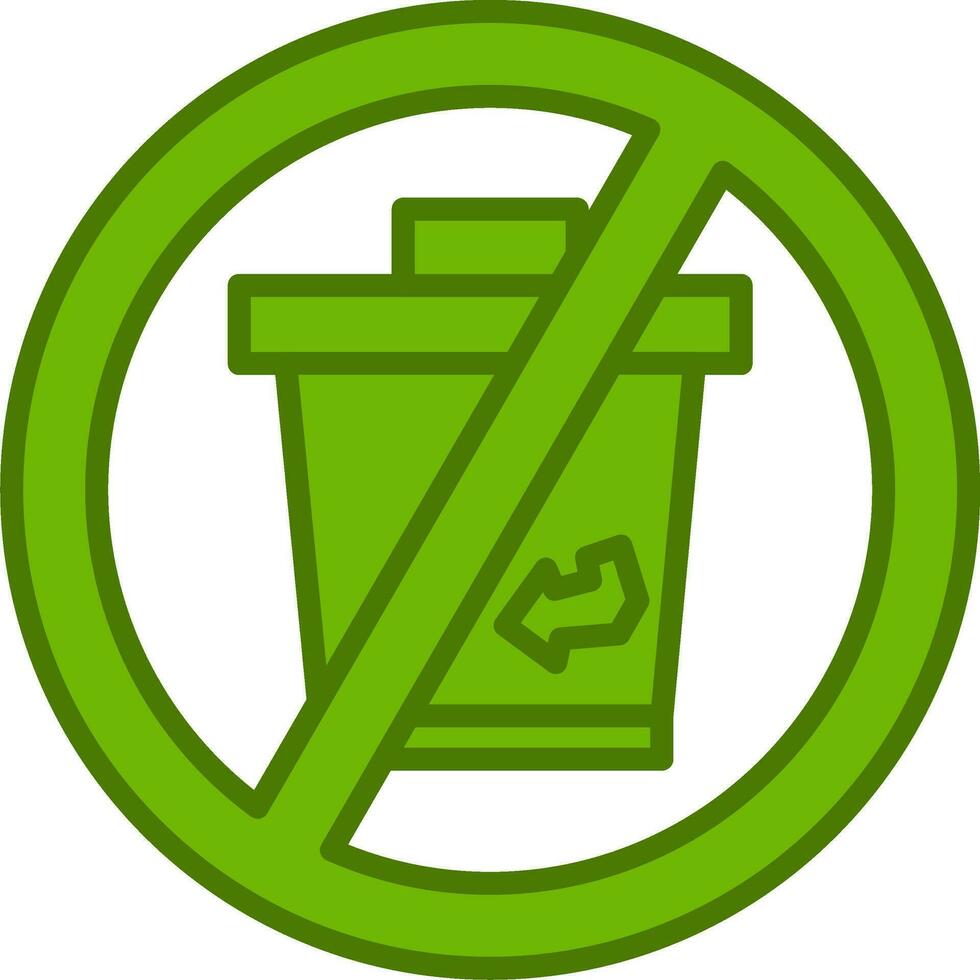 No Disposable Vector Icon