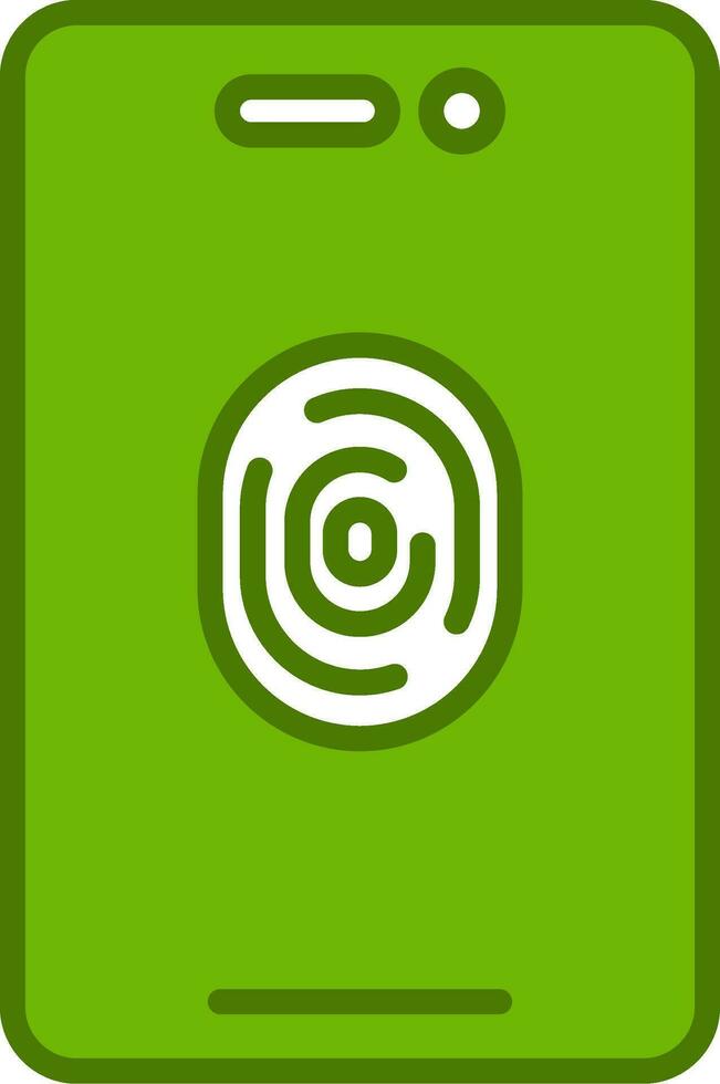 Mobile Fingerprint Vector Icon