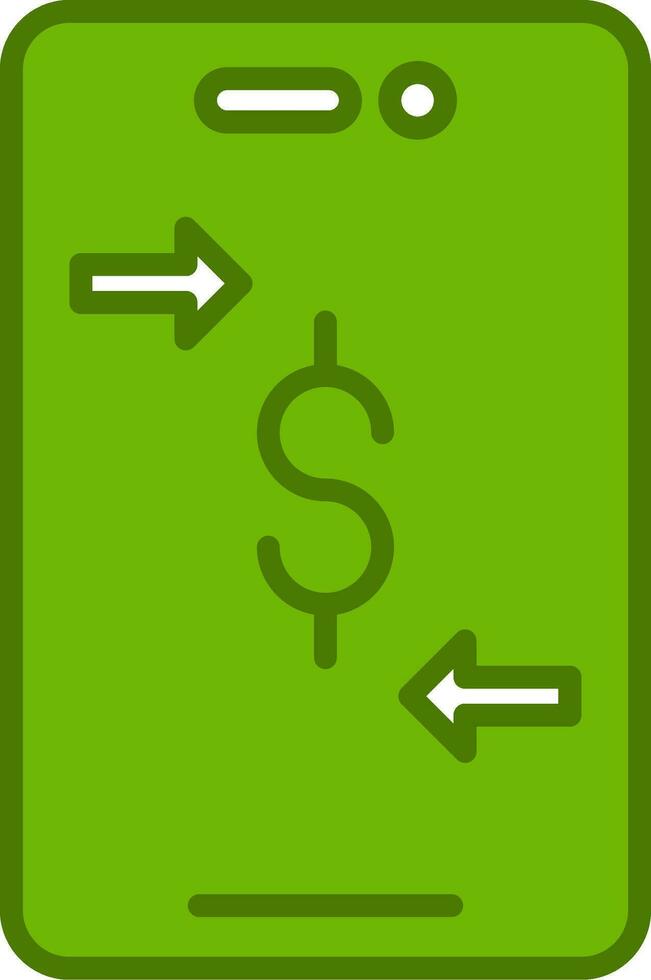 en línea dinero transferir vector icono