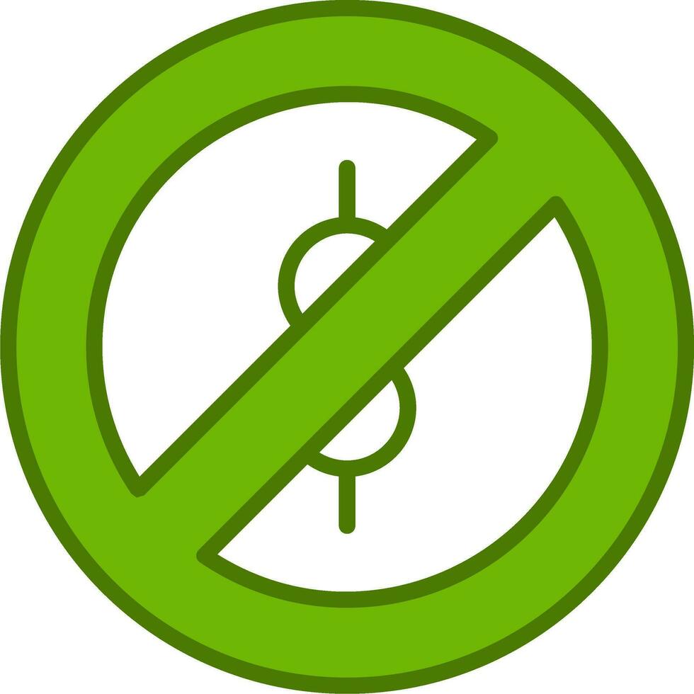 Cash Forbidden Vector Icon