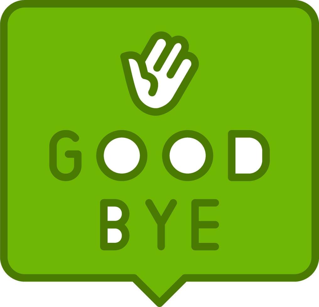 bueno adiós vector icono