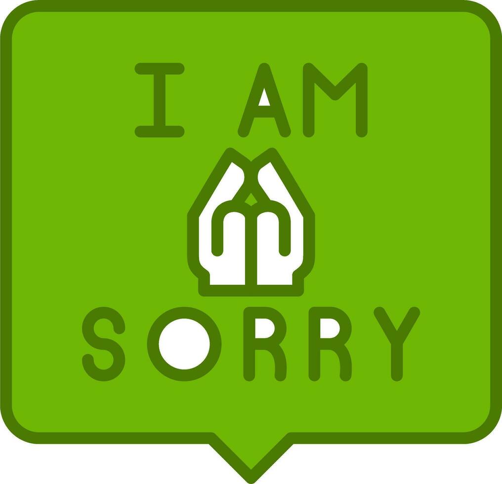 I Am Sorry Vector Icon