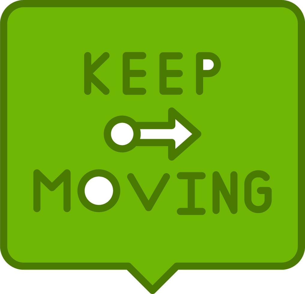 Keep Moving Vector Icon