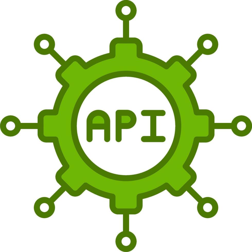 icono de vector de api