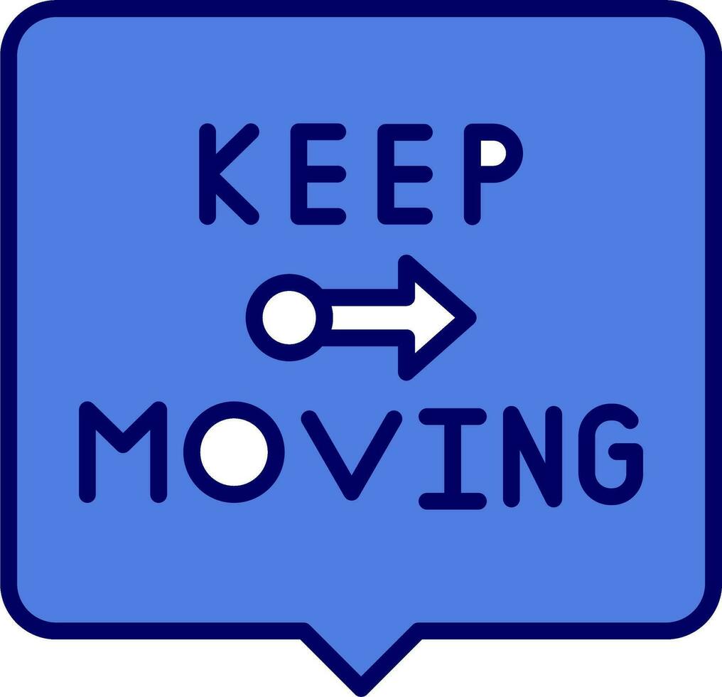 Keep Moving Vector Icon