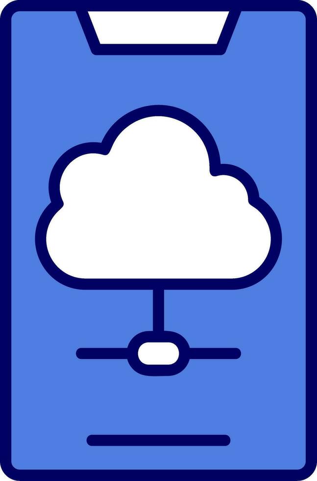 icono de vector de datos de nube