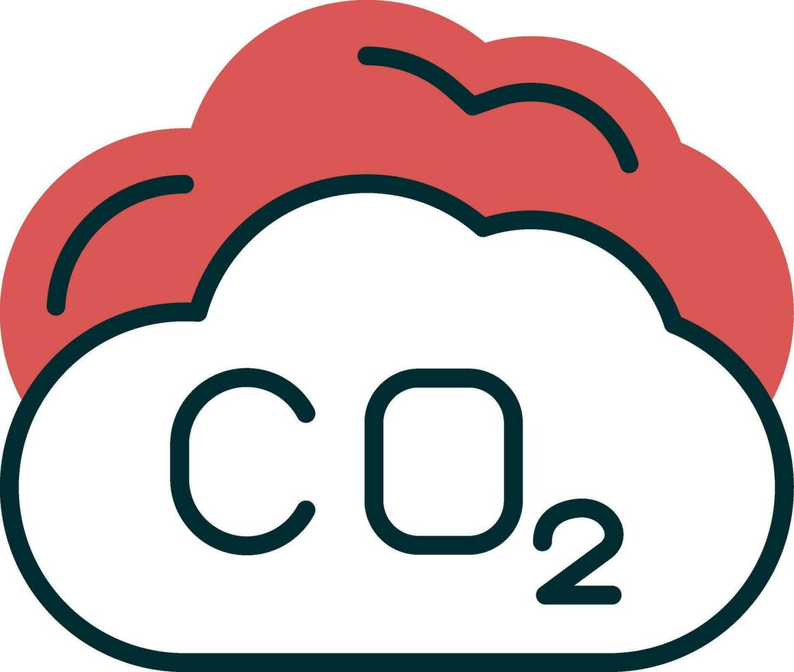 icono de vector de dióxido de carbono