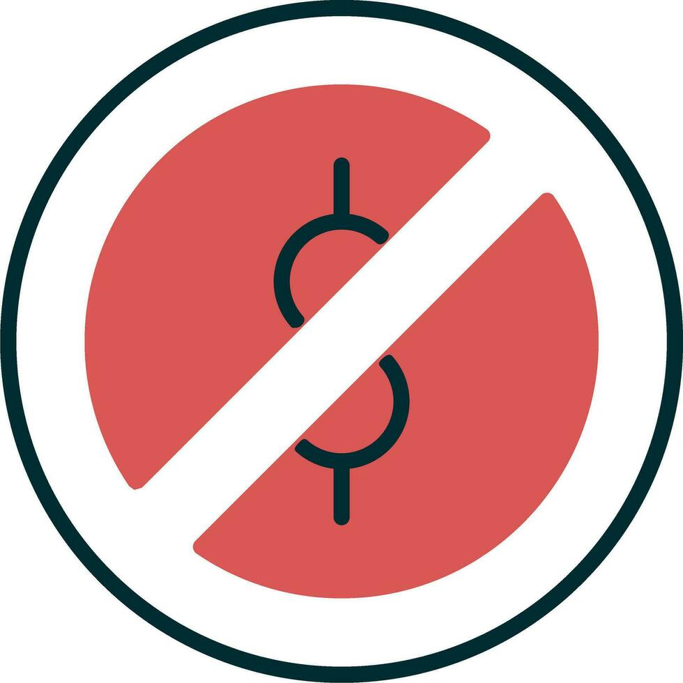 Cash Forbidden Vector Icon