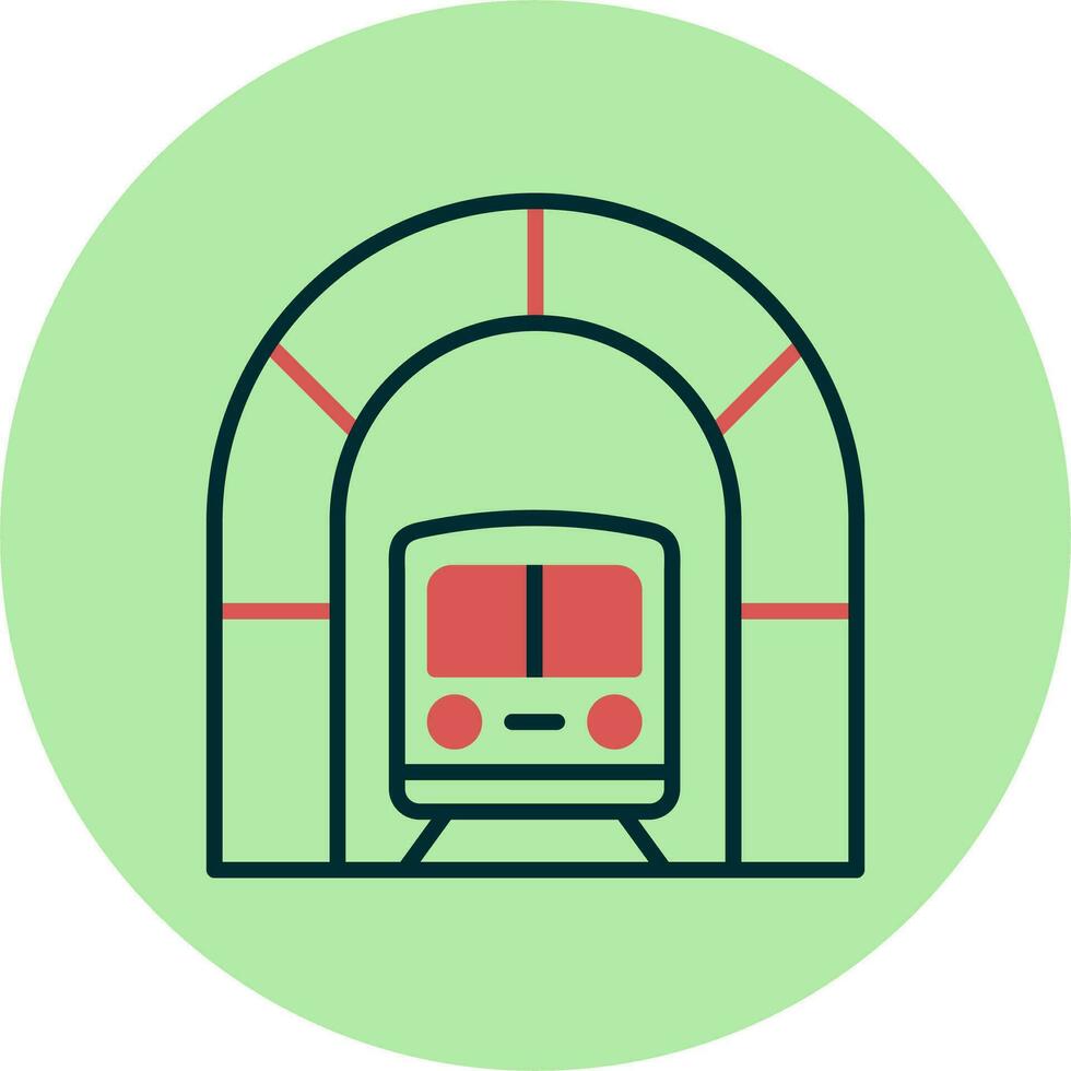 icono de vector de túnel