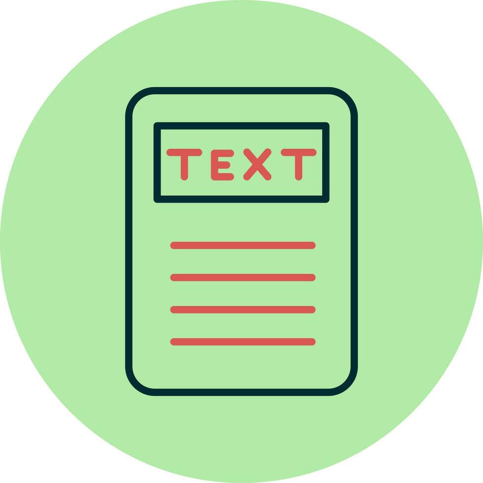 Text Vector Icon