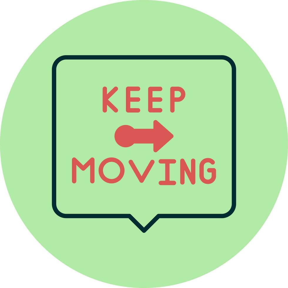 Keep Moving Vector Icon