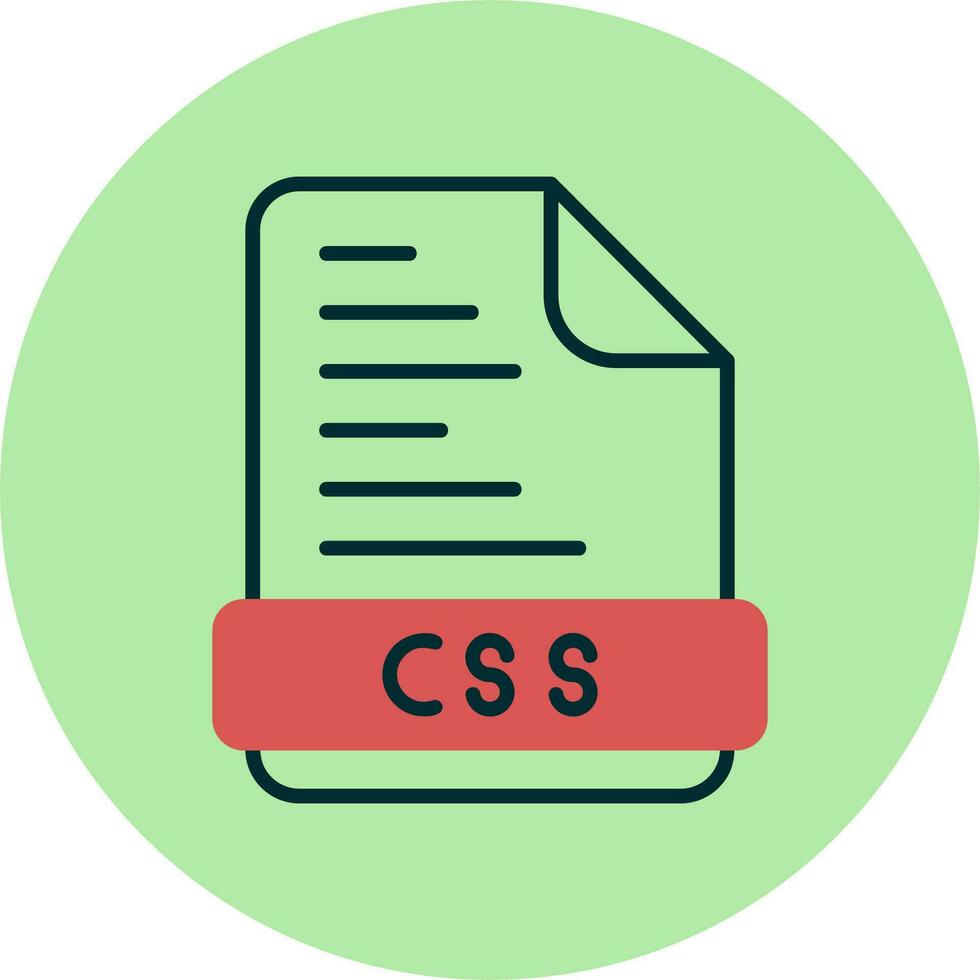 icono de vector de archivo css