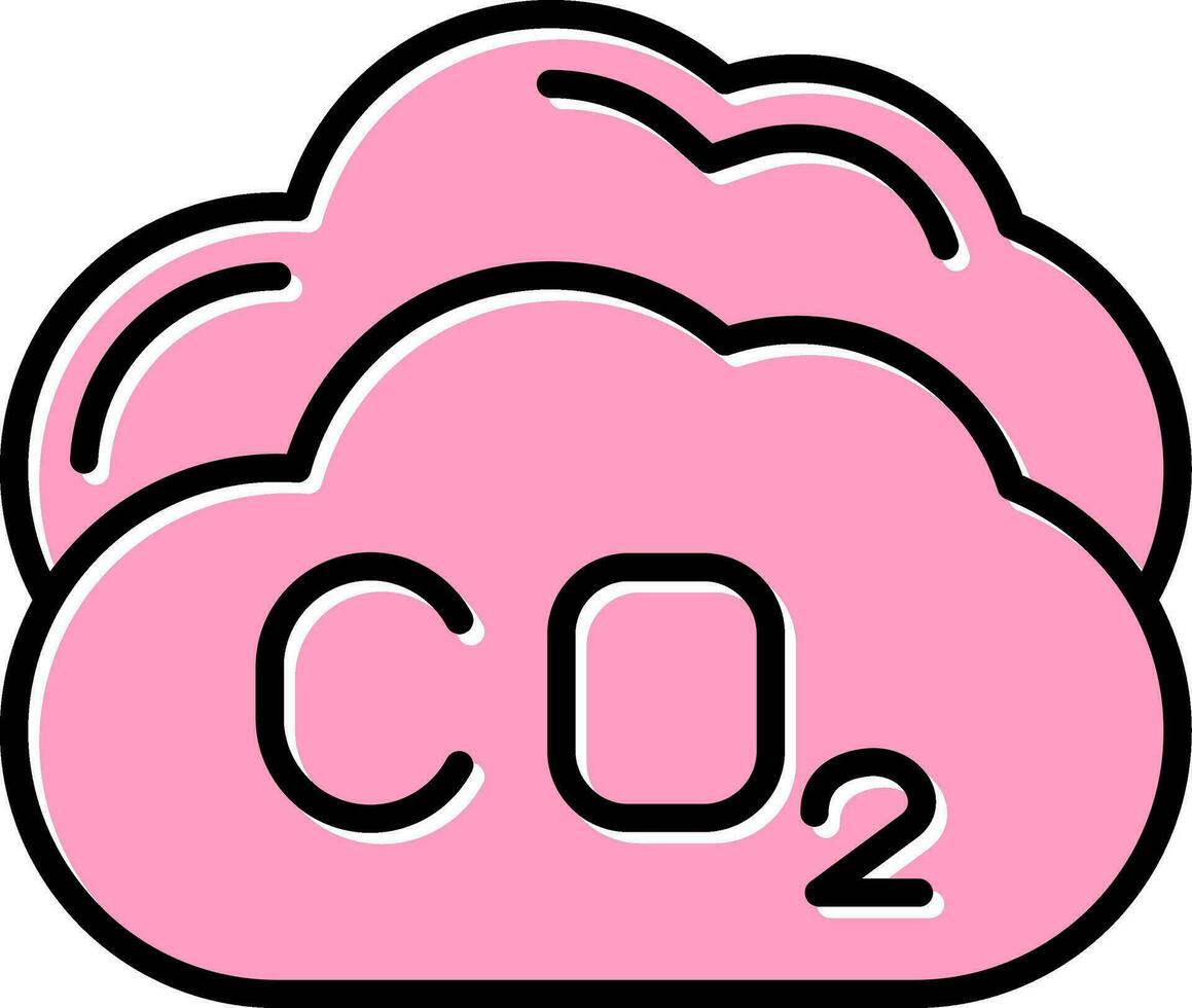 icono de vector de dióxido de carbono