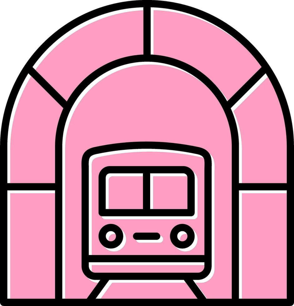 icono de vector de túnel