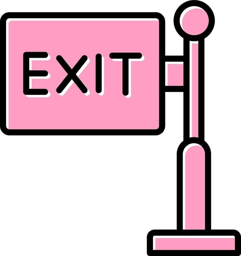 Exit Sign Vector Icon