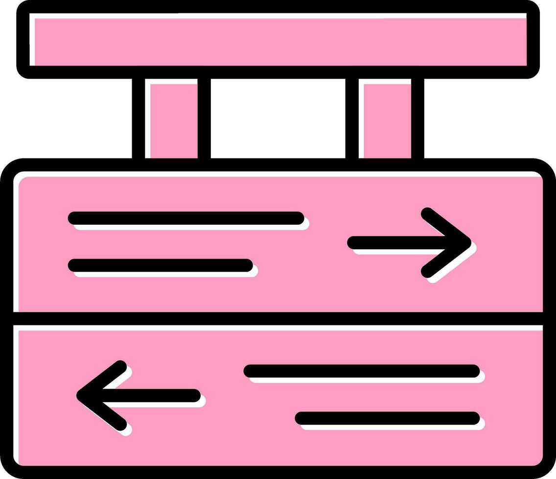 Directional Sign Vector Icon