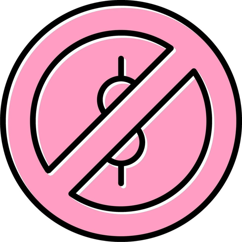 Cash Forbidden Vector Icon