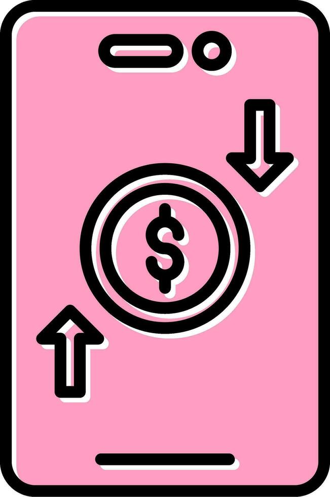 Online Money Transfer Vector Icon