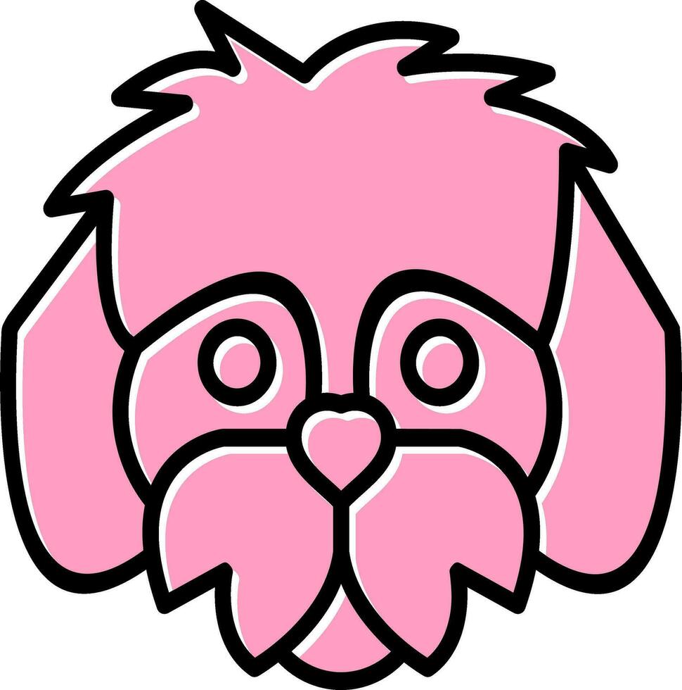 shih tzu vector icono