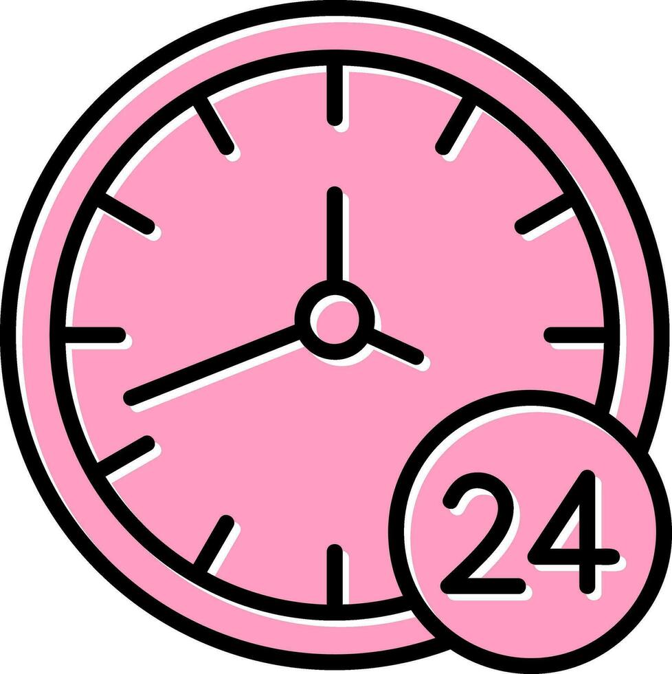 24 Hours Vector Icon