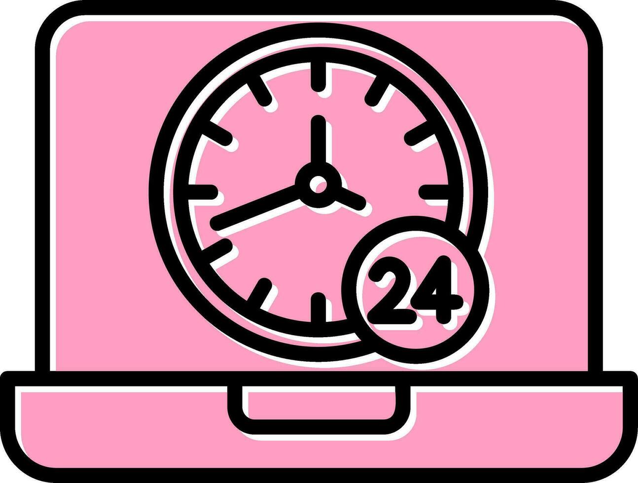 24 Hours Vector Icon