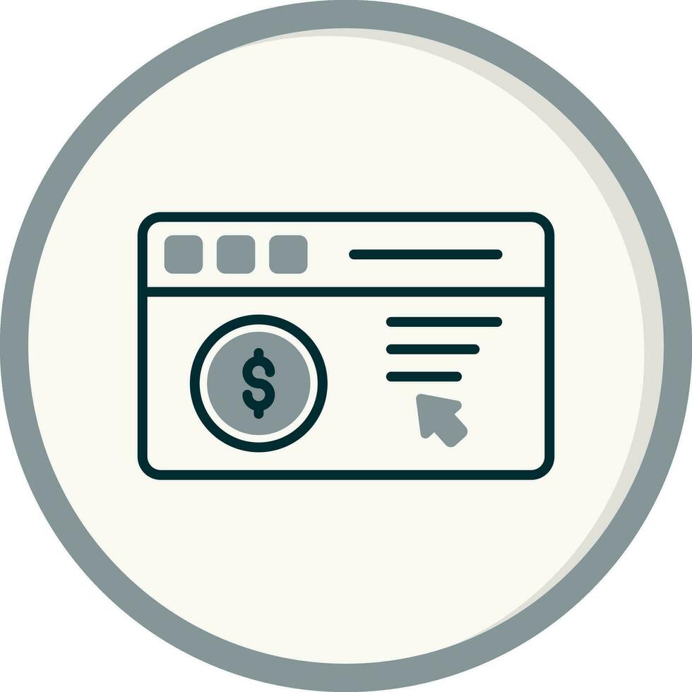 pago por clic icono de vector