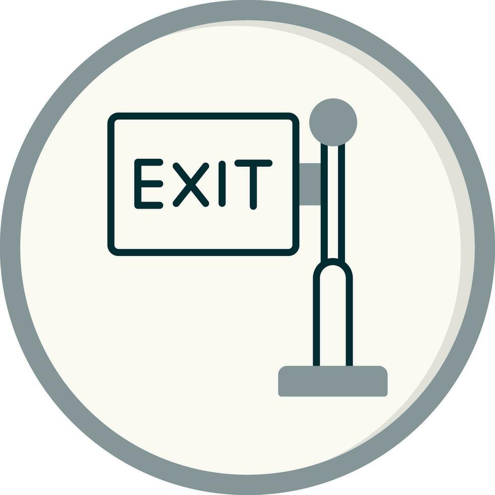 Exit Sign Vector Icon