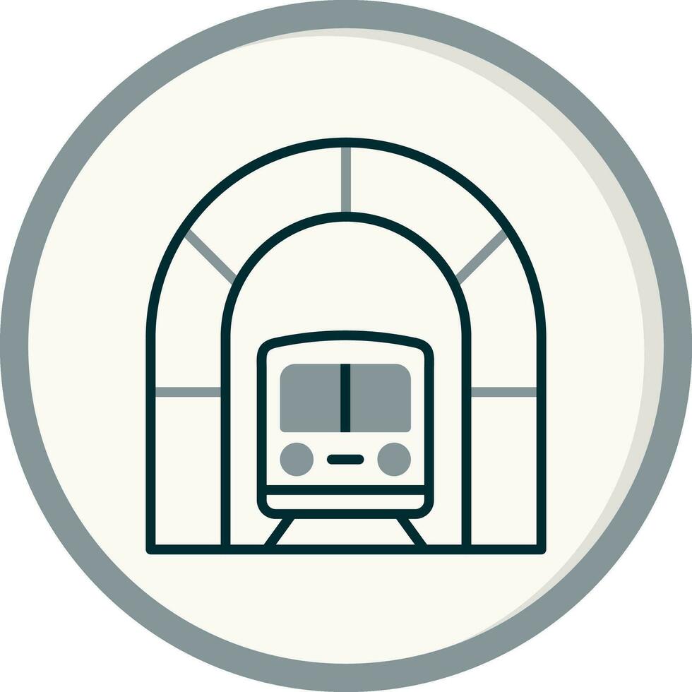 icono de vector de túnel