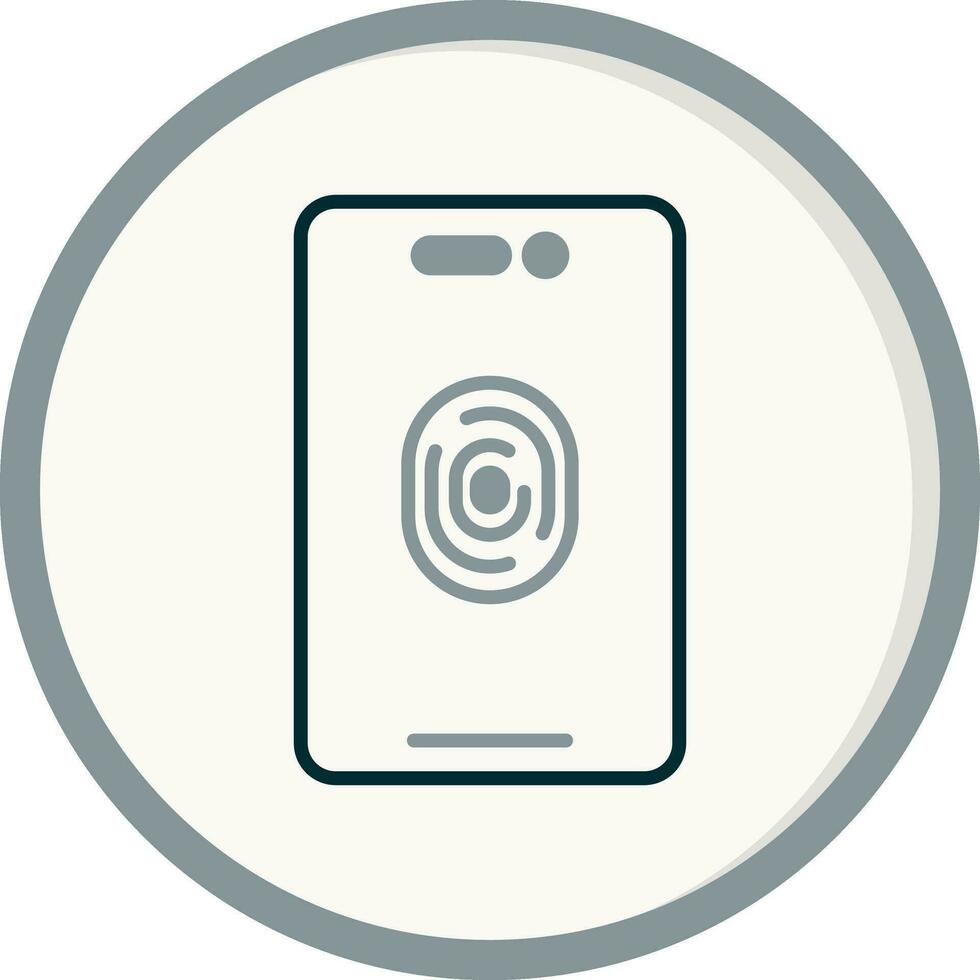 Mobile Fingerprint Vector Icon